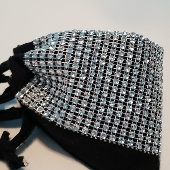 Black rhinestone face mask - Picture 7 of 8